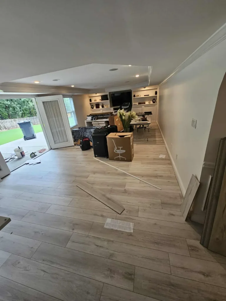 Room with new floor