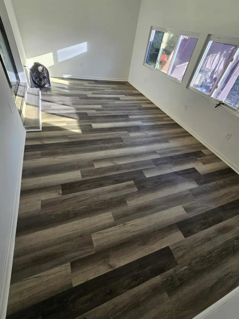 Room with new flooring